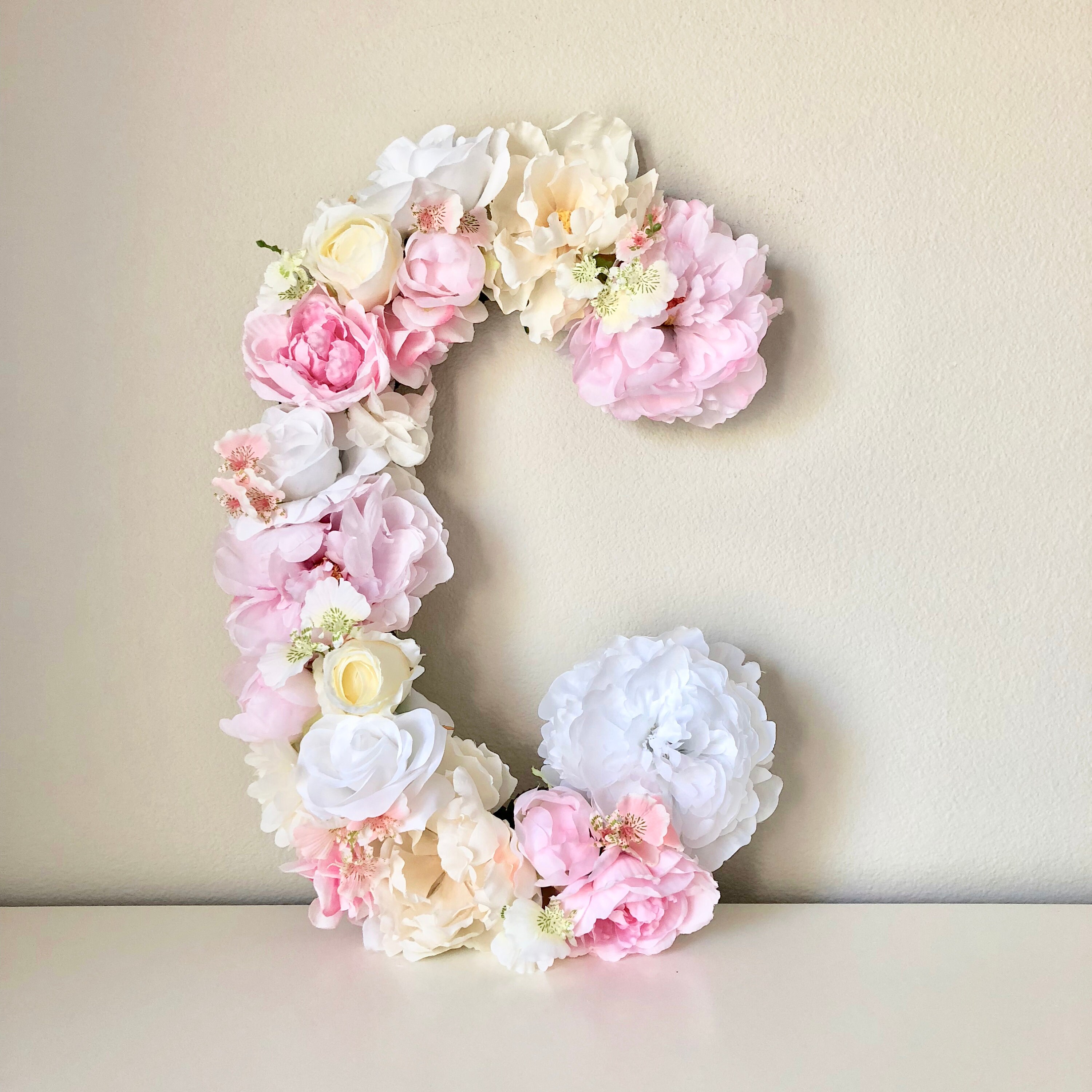 Nursery Decor Girl, Floral Letter, Flower Wedding Baby Shower Bridal Shower, Monogram