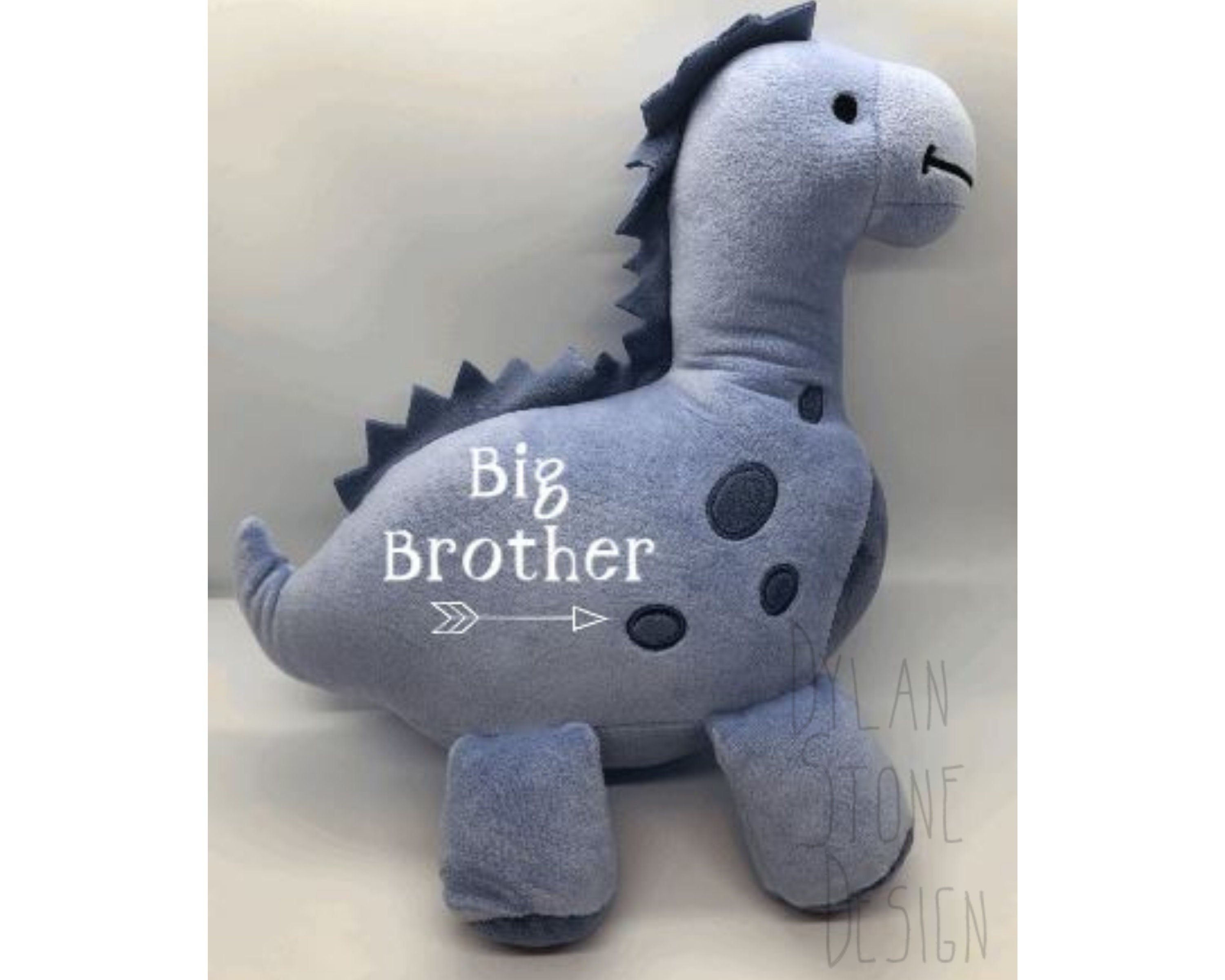 Big Brother Gift - Plush Personalized Dinosaur Birth Keepsake New Baby