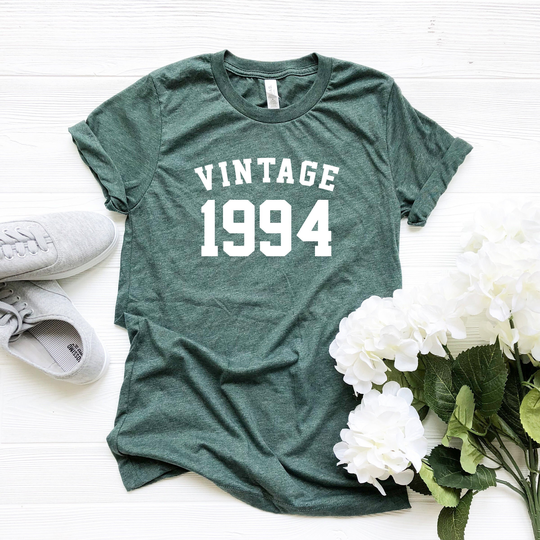 Custom Vintage 1994 | Customizable T-Shirt, Personalized Shirt, 27Th Birthday Party T-Shirt, Gift For Friend, Anniversary Tee, 27 Years Old