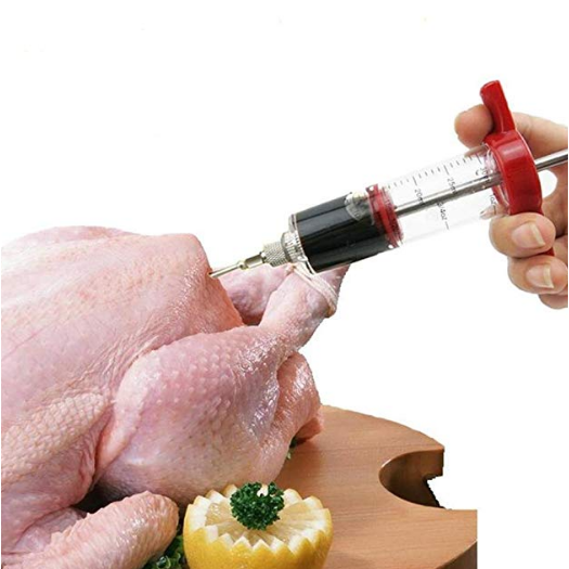 Meat Marinade Flavor Injector Syringe Seasoning Sauce Cooking Meat Poultry Chicken BBQ Tools