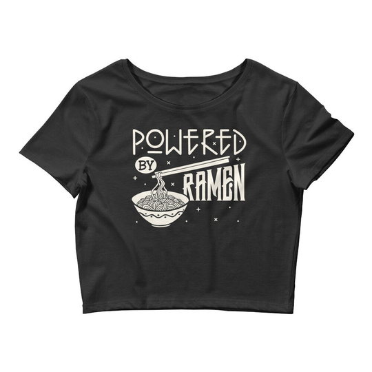Sponsored Powered By Ramen, Women's Crop Tee Crop Top