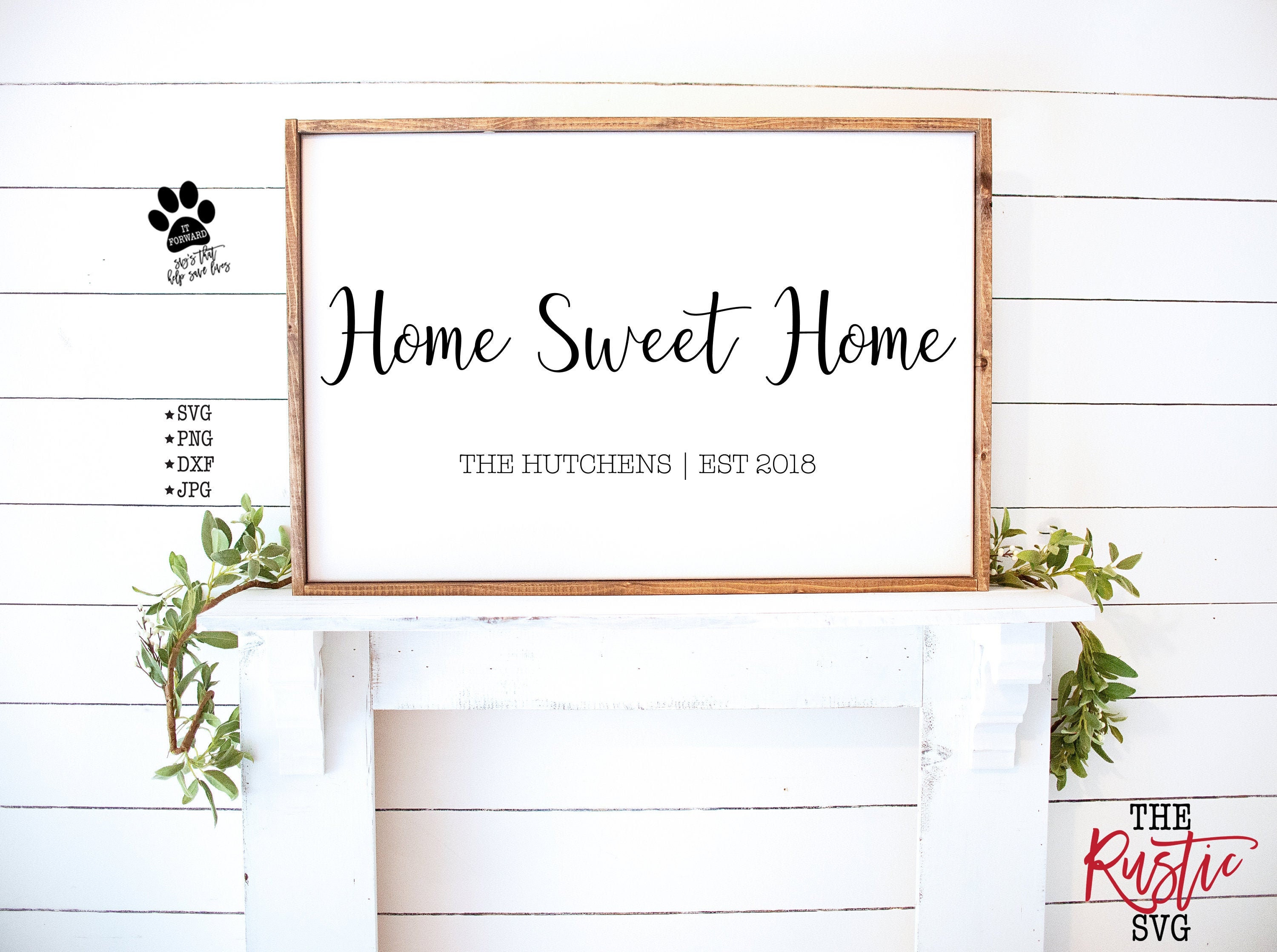 Home Sweet Home, Family Name Sign, Svg, New Gift, Closing Wedding Svg Files, Jpg, Cricut, Silhouette, 005