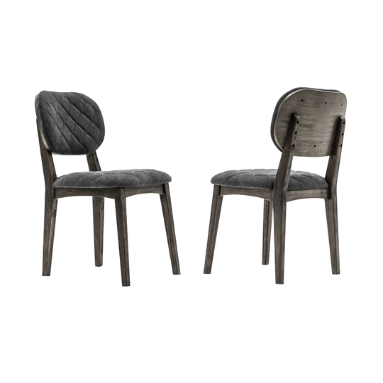 Armen Living Katelyn Contemporary/Modern Polyester/Polyester Blend Upholstered Side Chair (Wood Frame) in Gray | LCKASITGRV