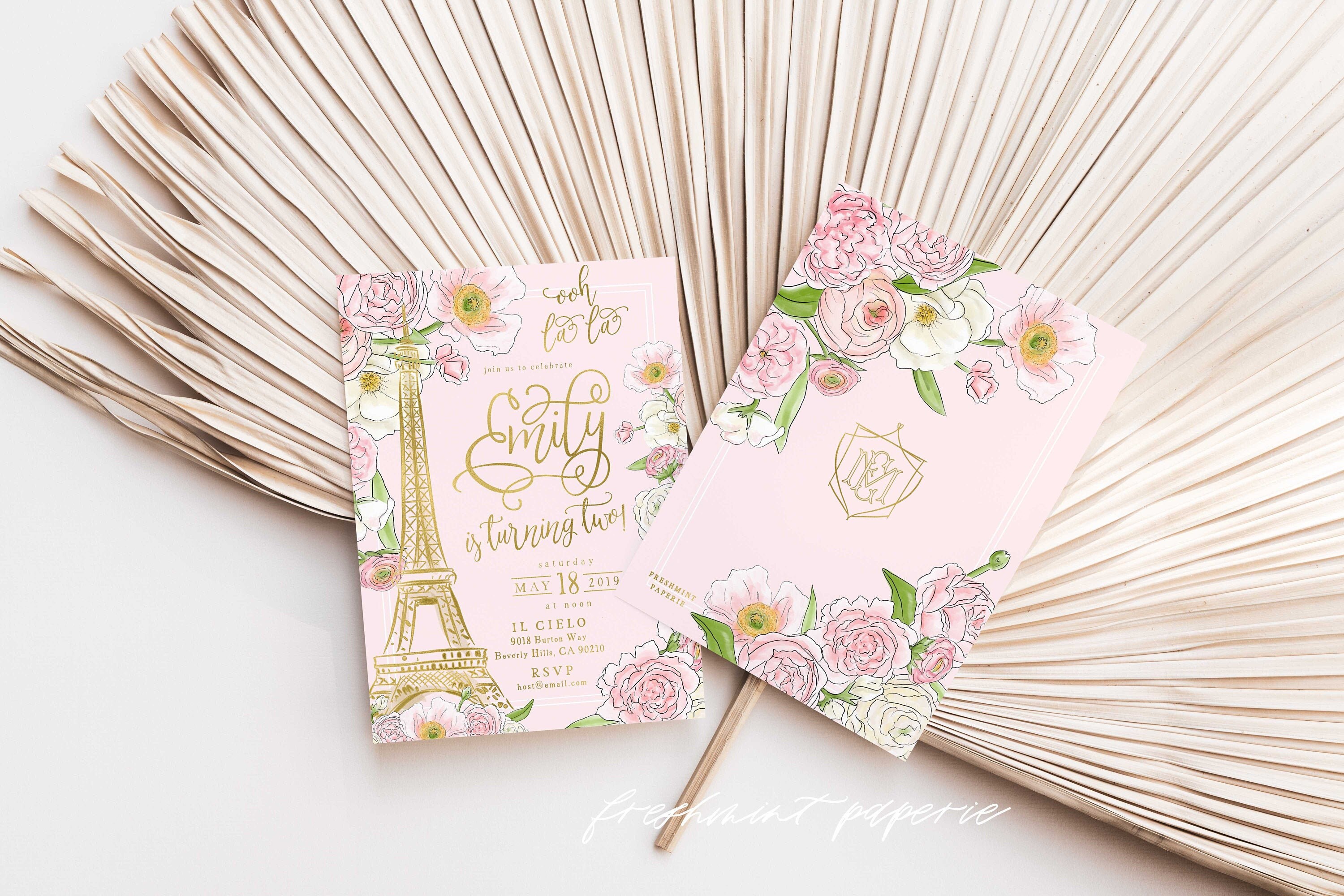 Paris Invitations - French Invitation Parisian Birthday Parisian Ooh La Invite