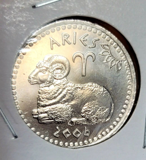 Somalia Horoscope Coin Aries. Uncirculated
