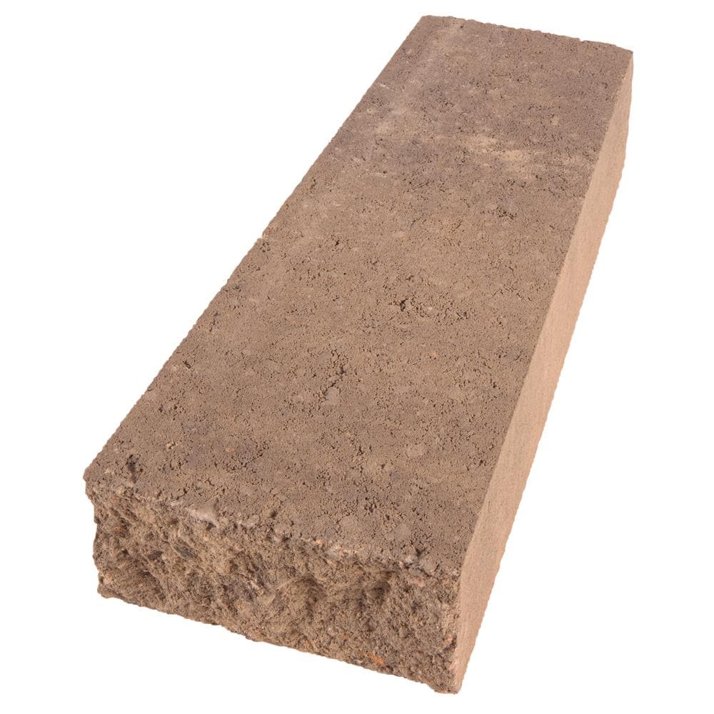 Pavestone RockWall 4-in L x 2-in H x 9-in D Timberwood Blend/Hard Split Face Retaining Wall Cap in Gray | 79978.TWBL