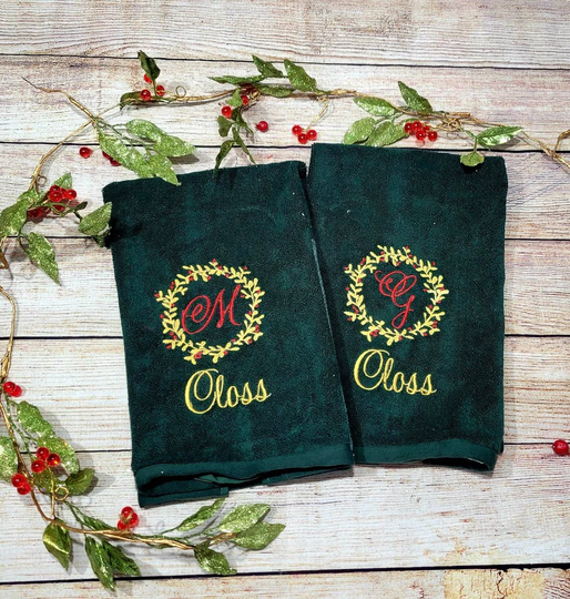 Personalized Bathroom Hand Towel. Monogram Decor. Wedding Gifts Bridesmaids Gift