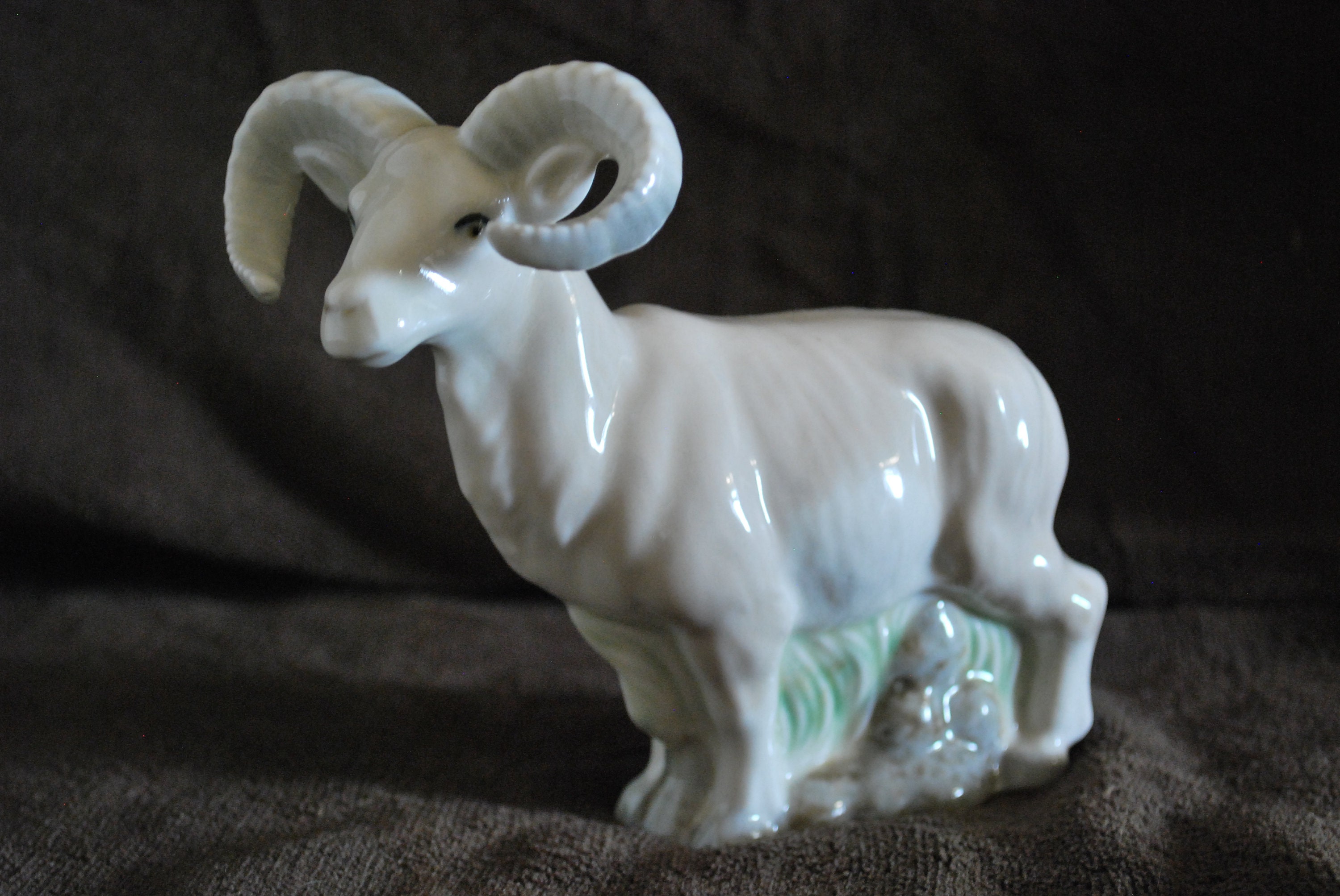 Porcelain Figurine Of A Ram/Bighorn - Made in Spain