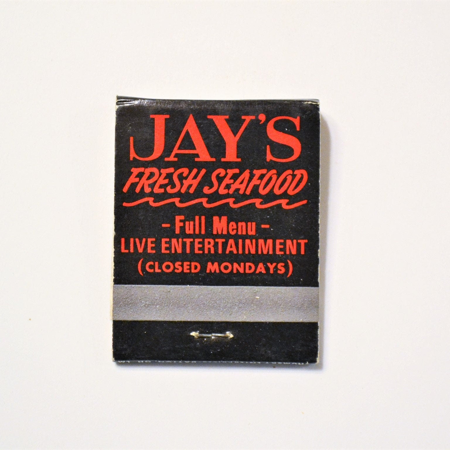 Vintage Jays Fresh Seafood Matchbook Oregon Restaurant Souvenir Collectible Advertising Panchosporch