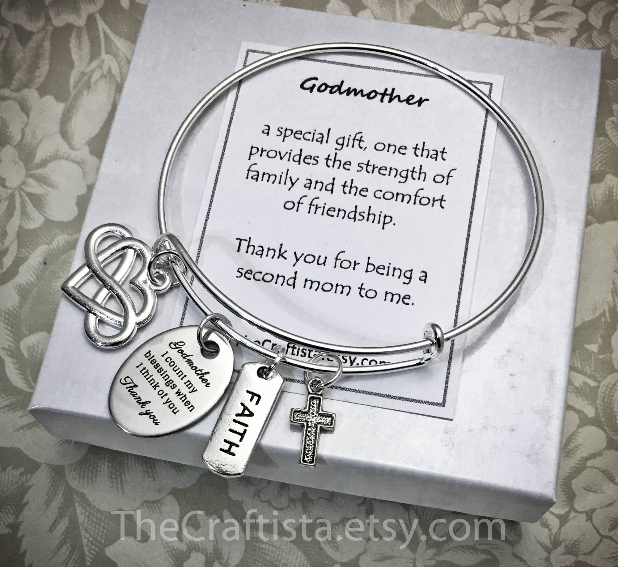 Gmb4, Godmother Bangle, Gifts, Aunt Jewelry, Gifts For Godmother, Adjustable Expandable Bangle