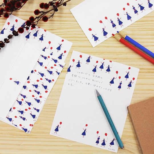 Hyogensha/Cozyca Products X Nishi Shuku |Ballon Girl |Letter Writing Set
