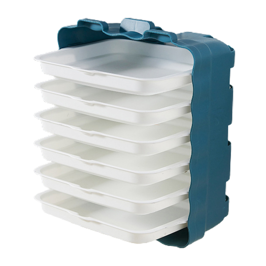 1 Set Storage Rack Stable Easy to Install PP Domestic Kitchen Storage Bracket for Dish - blue