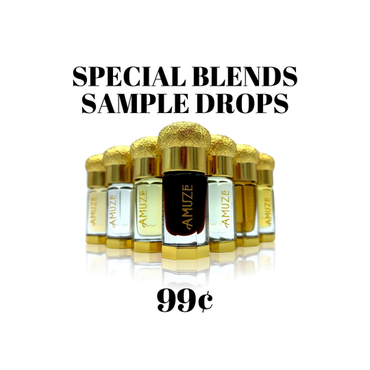 Premium Perfume Oil | Special Blends Sample Drops Attar Alcohol-Free Vegan & Cruelty-Free By Amuze Fragrance