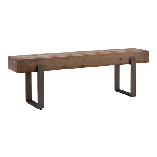 Reclaimed Wood and Metal Albion Bench: Natural by World Market