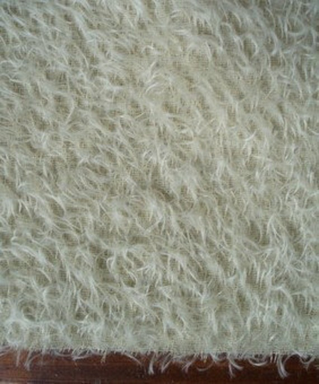 9 X 33 Cream Mohair Square Ultra Sparse Cheswickcompany