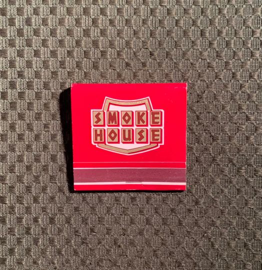 Vintage Matchbook, Smoke House, Restaurant, Encino, Burbank, California, Front Strike, with 30 Match Sticks, Free Ship in Usa