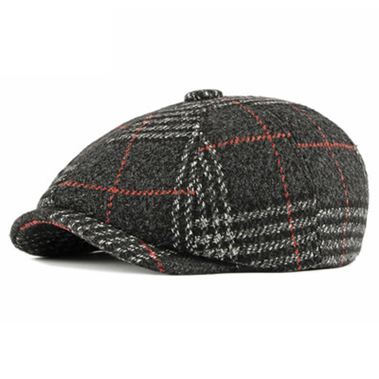 Men�s Hat Classic Dome Striped Octagonal Hat Newsboy Hat Blend Wool Vintage For Casual Outdoor Daily Hat 2021 - 12, m
