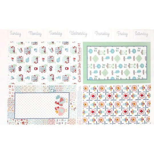 Cook Book Chicken Kitchen Towel Home Decor Panel