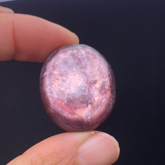 Natural Purple Lepidolite Sterling Loose Gemstone Pendant -13