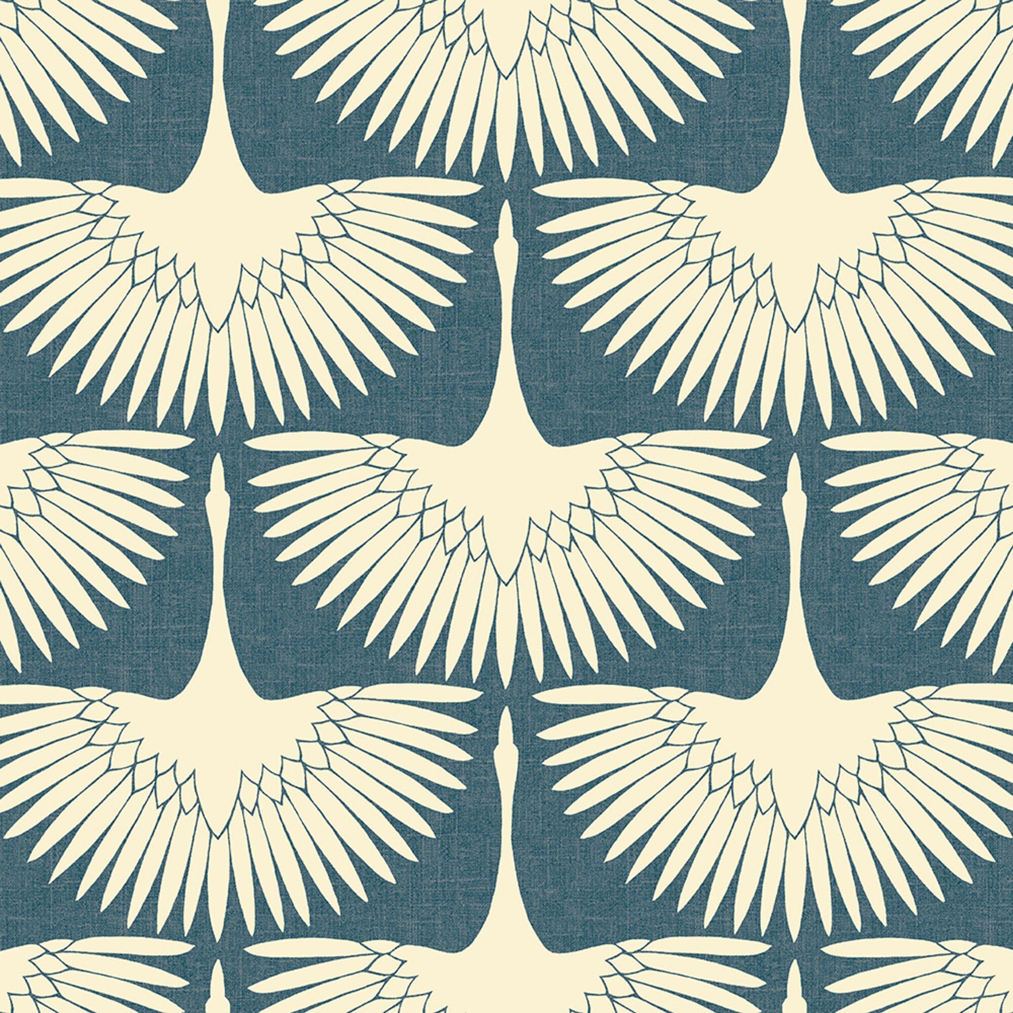 Blue Genevieve Gorder Cranes Peel And Stick Wallpaper by World Market