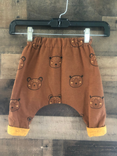 Baby Jogger/Harem Pant/Revisable Jogger Pant/Reversible Harem Pant Brown Bears