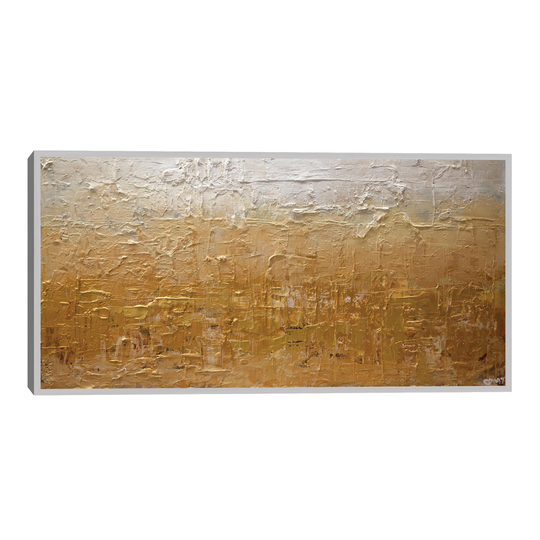 The Wall by Osnat Tzadok Framed Canvas Wall Art: White/Yellow - Oversized by World Market