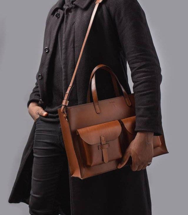 Brown Leather Briefcase - Laptop Bag For Men Macbook Messenger Bag Leather Men