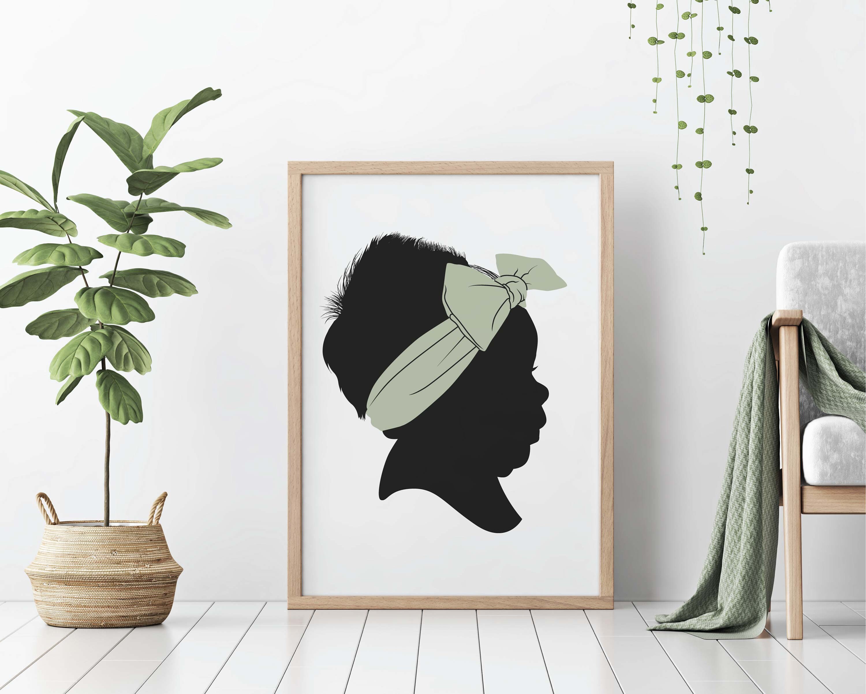 Custom Silhouette Print/Personalized - Made From Your Photos Portrait