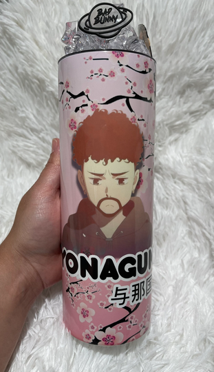 Bad Bunny Yonaguni Tumbler With Ice Topper & Glow in The Dark Bad Charms, Stainless Steel Tumbler, Hot & Cold
