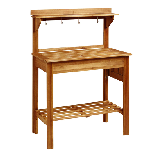 Natural Wood Outdoor Patio Potting Bench by World Market