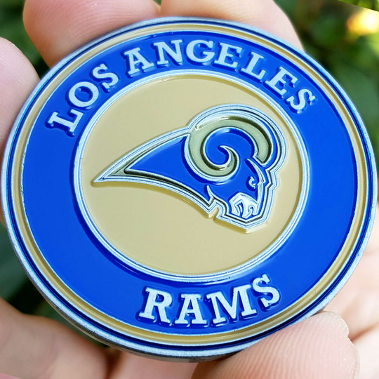 Premium Nfl Los Angeles Rams Poker Card Chip Protector Golf Marker Collector Coin