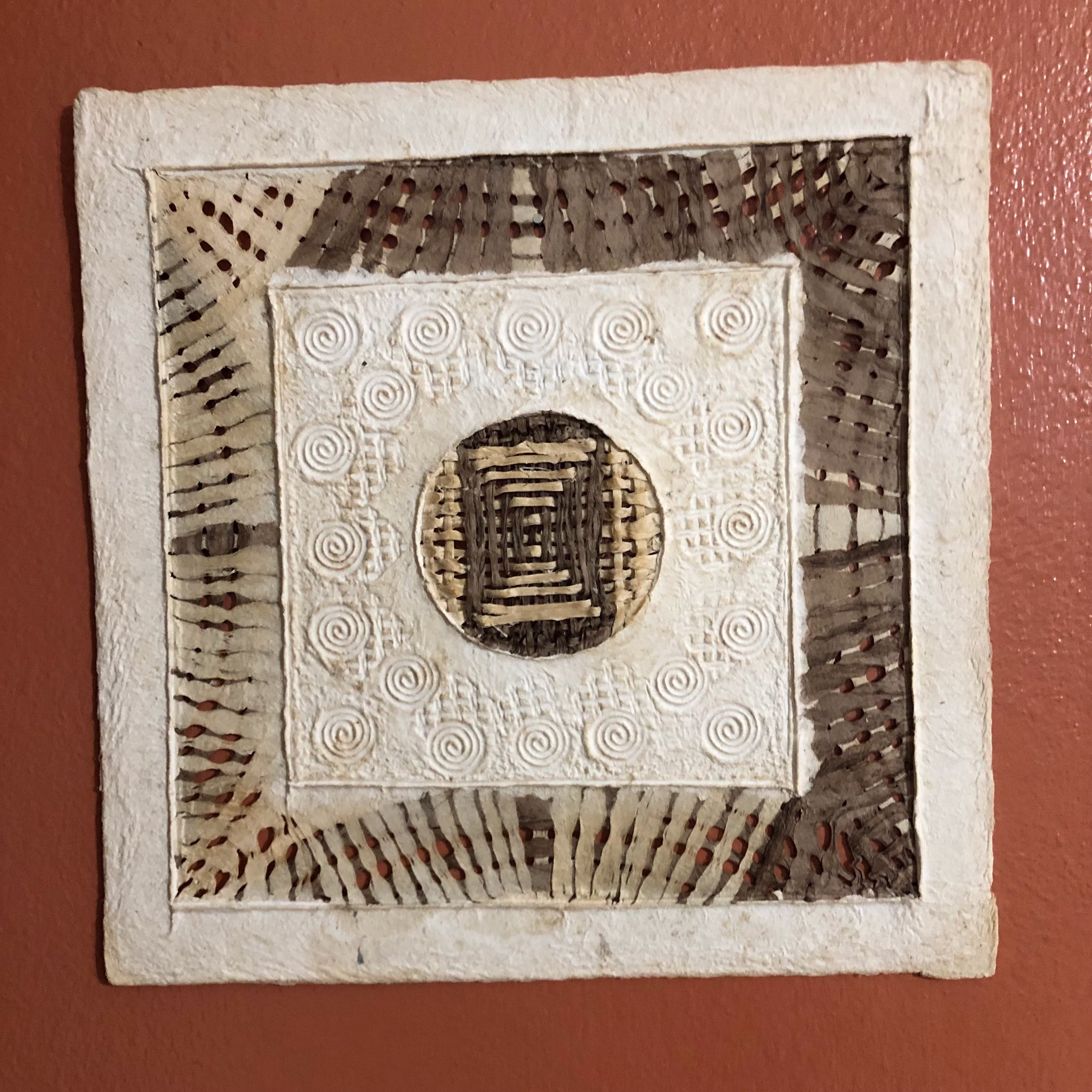 Handmade Amate Paper Wall Art From Mexico | 11 3/4" X 11 3/4"