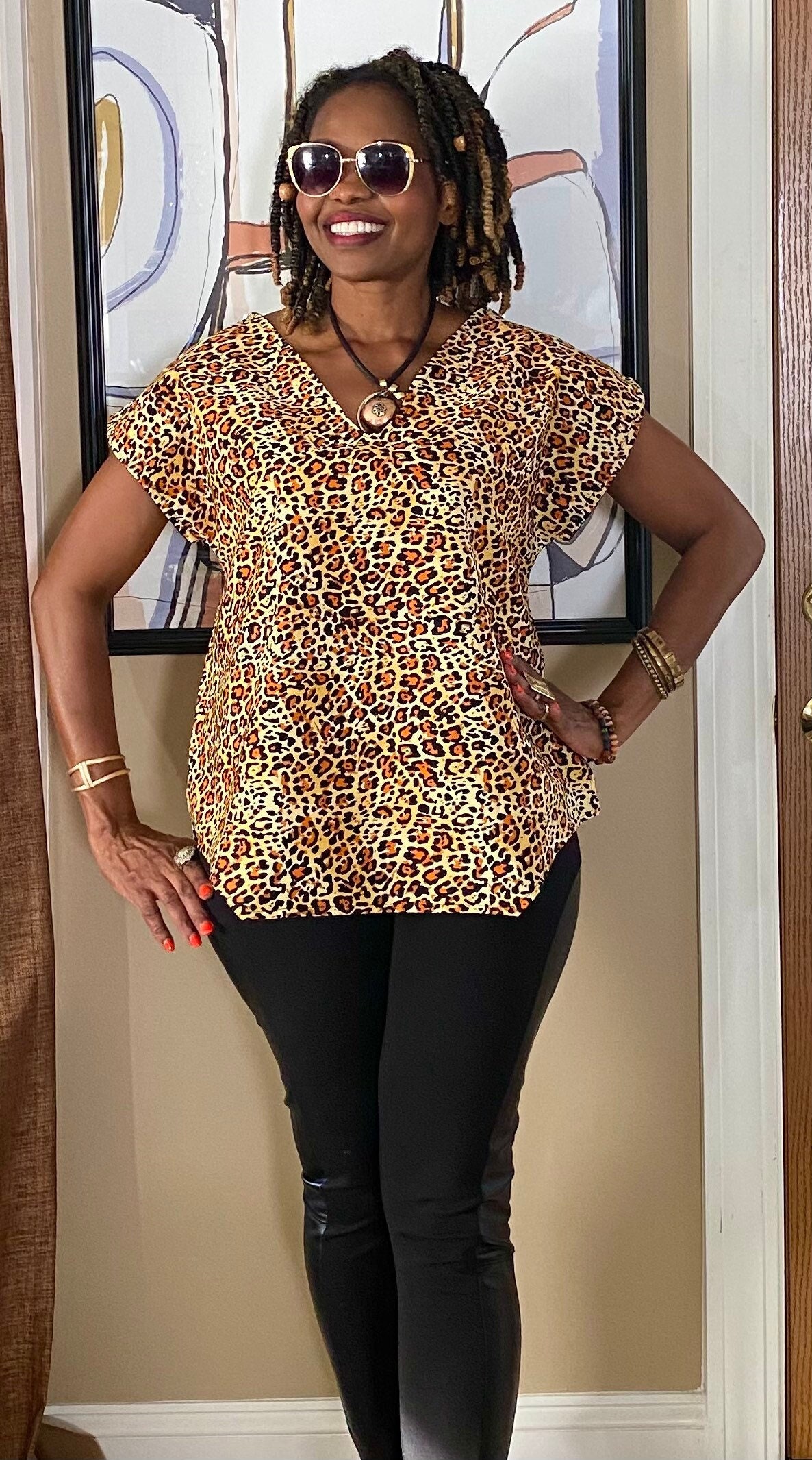 Tops For Women Boho Festival Blouse Kaftan African Clothing Ankara Animal Print Womentops Summer