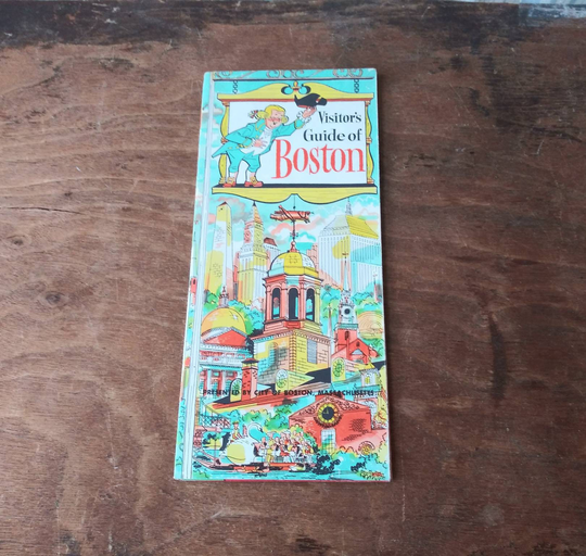 Vintage Visitor's Guide Of Boston Map & Travel Brochure For Tourists Historic Ma Color 60's Mid Century Ephemera Freedom Trail Seafood