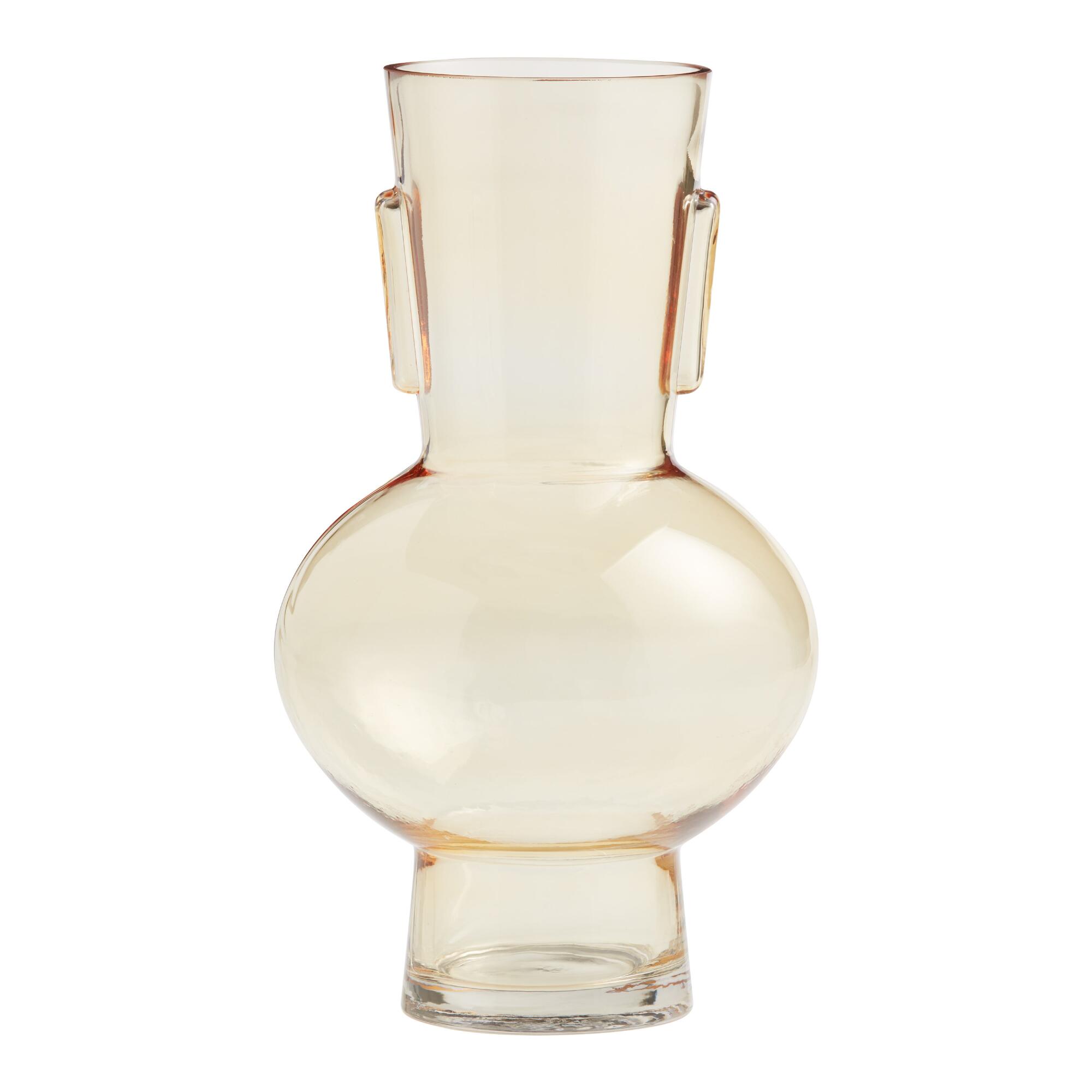Amber Glass Vase With Handles: Brown by World Market
