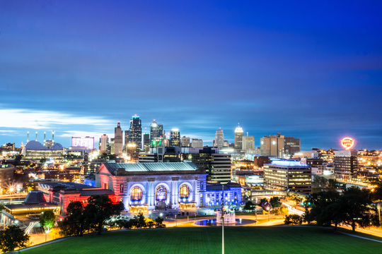 Kansas City Skyline Downtown Photography Canvas Metal Print Livingroom Bedroom Sunset Decor Wall Art Home Union Station Missouri Poster