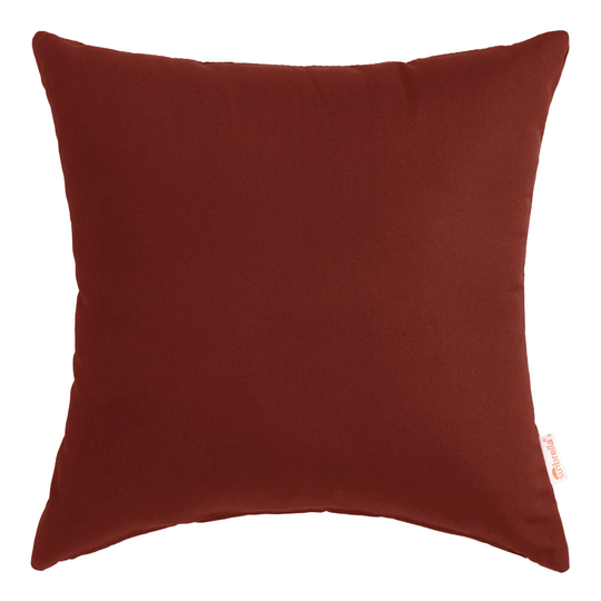 Sunbrella Terracotta Canvas Outdoor Patio Throw Pillow: Orange - Acrylic - 18" Square by World Market