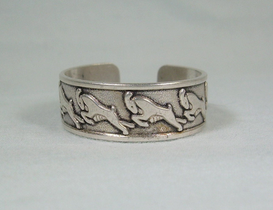 sterling Aries The Ram Band Ring Adjustable Size-Vintage 925 Silver-Zodiac Horoscope-March April Birthdays Birth Sign-Fire Element-stackable