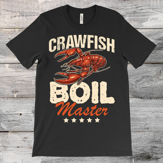 Crawfish Boil Master Vintage T-Shirt, Funny Pun Gift, Cooking Seafood Pot Chef, Fishing Fisherman Present, Mothers Day Fathers Day