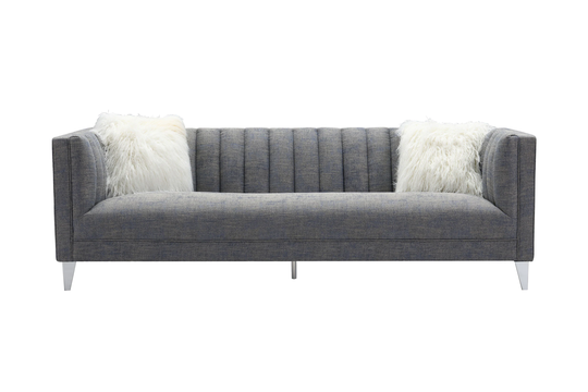Chic Home Design Montmarte Modern Blue Polyester/Blend Sofa | FSA9129-LW