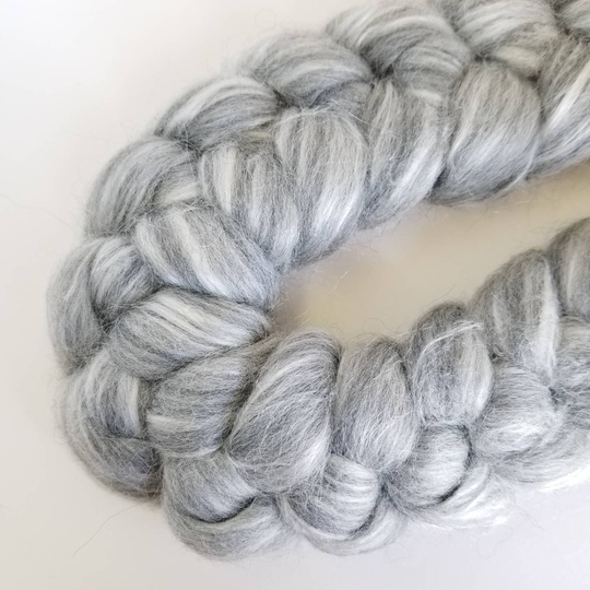 Merino Tussah Silk Blend Top Roving Spinning Fiber "Foghorn' 4 Oz