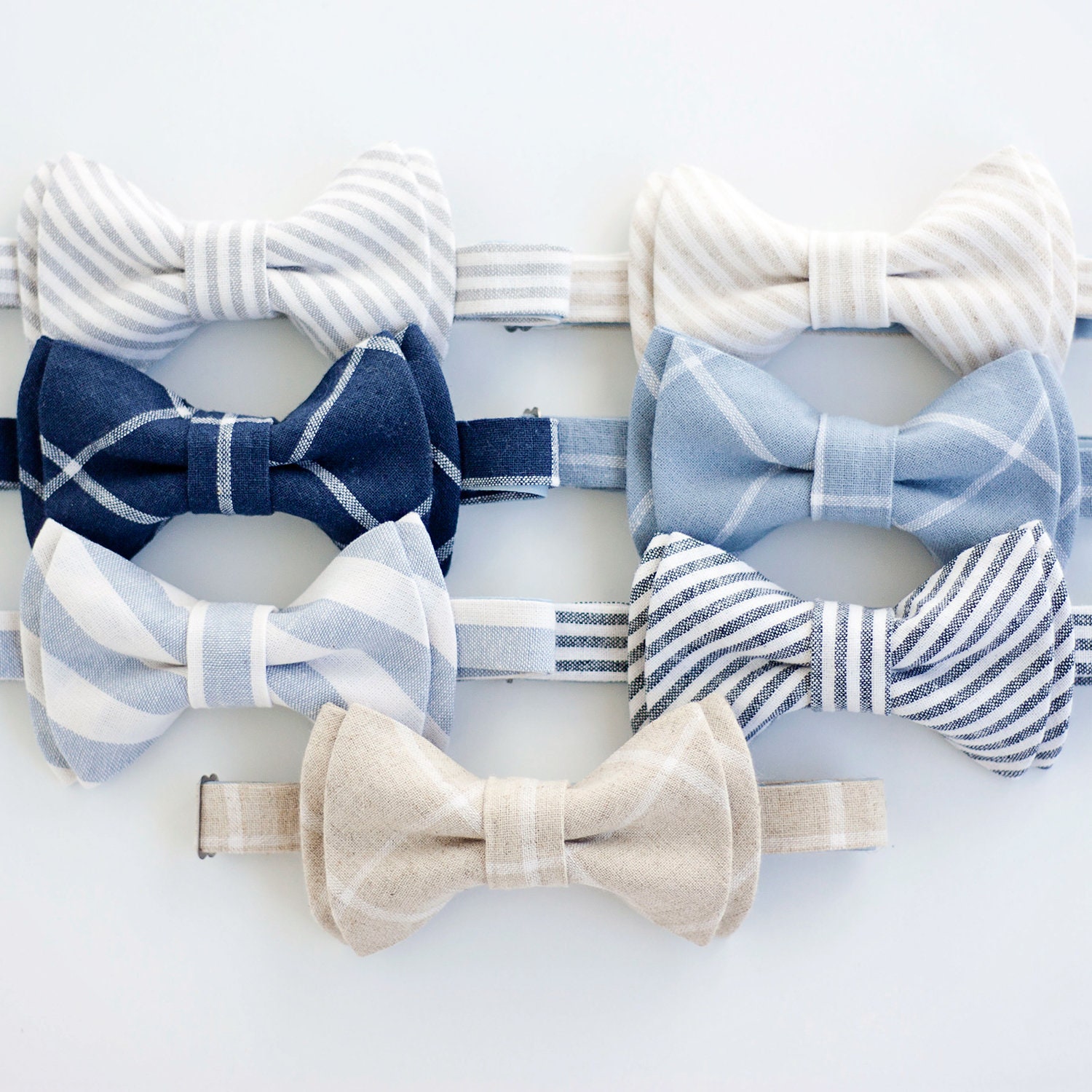 Bow Tie, Ties, Boys Baby Bowties, Ring Bearer, Wedding Linen Ties - Classic Collection