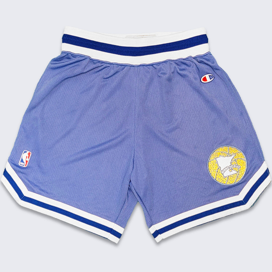 Minneapolis Lakers Vintage 90S Champion Basketball Shorts - Retro Made in The Blue Nba Bottoms Size Men's Large Free Shipping