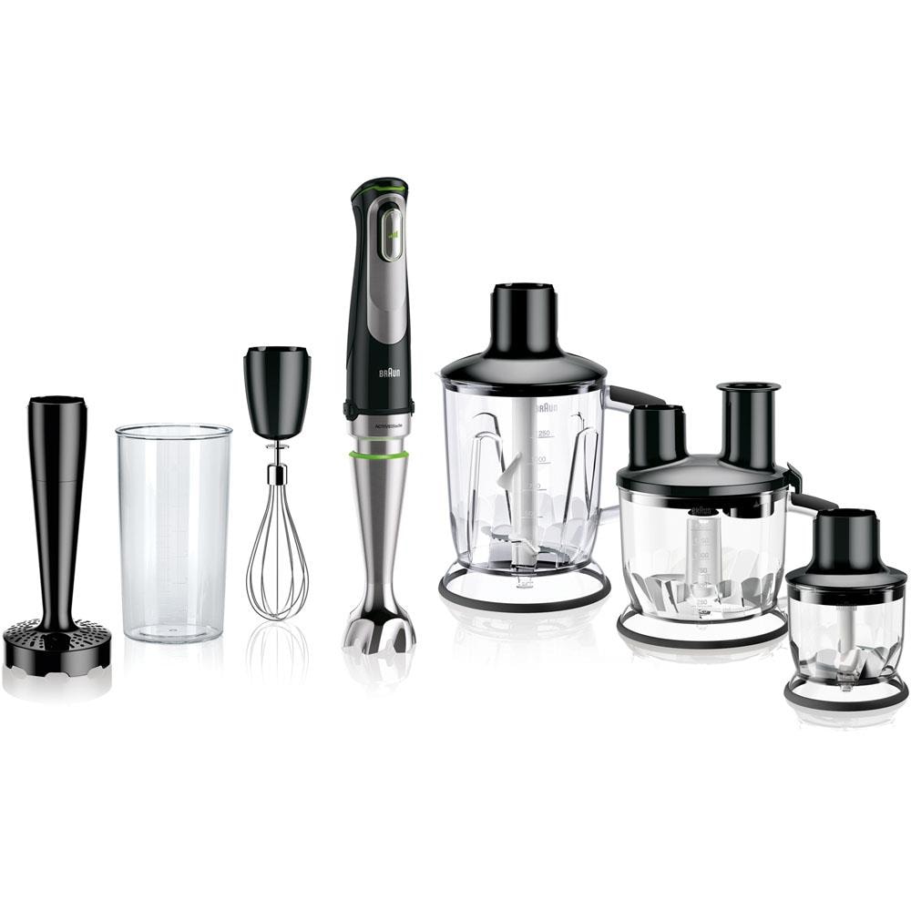 Braun 5-Speed Black 700-Watt Immersion Blender with Accessory Jar Stainless Steel | MQ9097