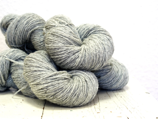 Light Grey Melange Merino & Suffolk Wool Yarn Blend 100G/3, 5Oz Sport For Hand Knitting, Fine Outerwear, Weaving, Crochet