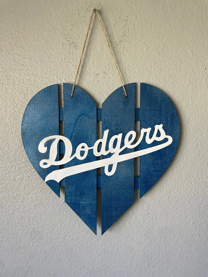 Sports Team Hanging Wooden Sign - Dodgers Raiders Cowboys 49Ers Chargers Lakers