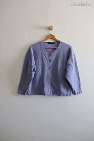 Pastel Purple 90S Button Blouse Long Sleeve Womens Xl