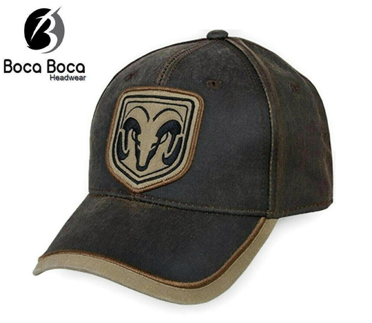 Hat - Ram Weathered Men's Ball Cap 3-D Embroidered With Applique