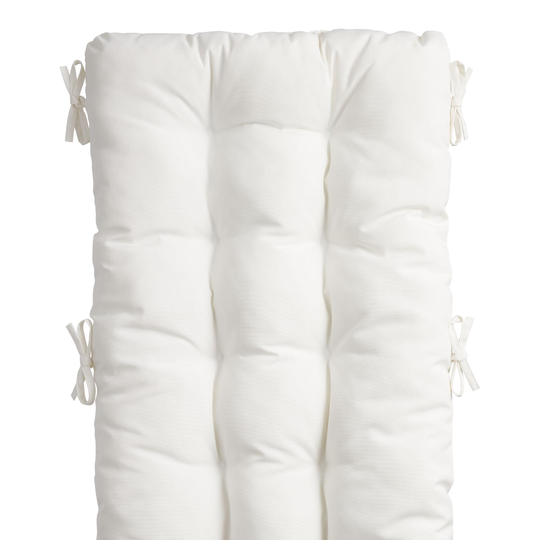 Rectangular White Chillasan Outdoor Patio Hanging Chair Cushion - Polyester by World Market