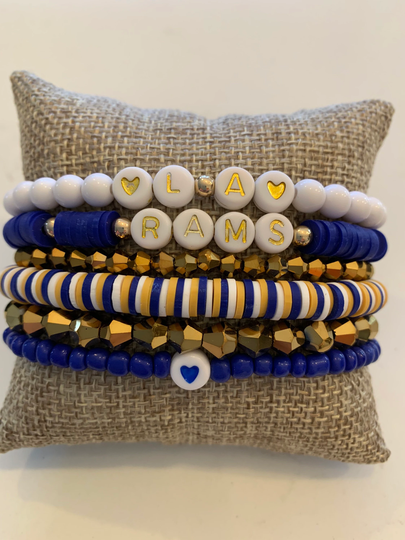 Rams Heishi Stackable Bracelets - Set Of 6